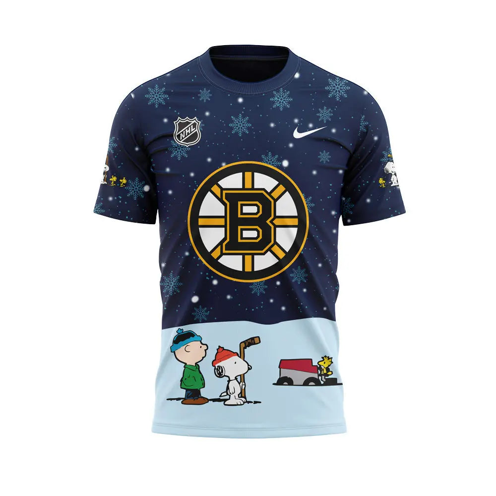 Boston Bruins Peanuts & Snoopy Night Tshirt