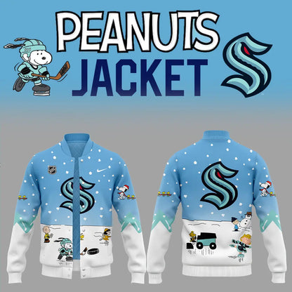 Seattle Kraken Peanuts & Snoopy Night Bomber Jacket