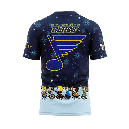 St. Louis Blues Peanuts & Snoopy Night Tshirt