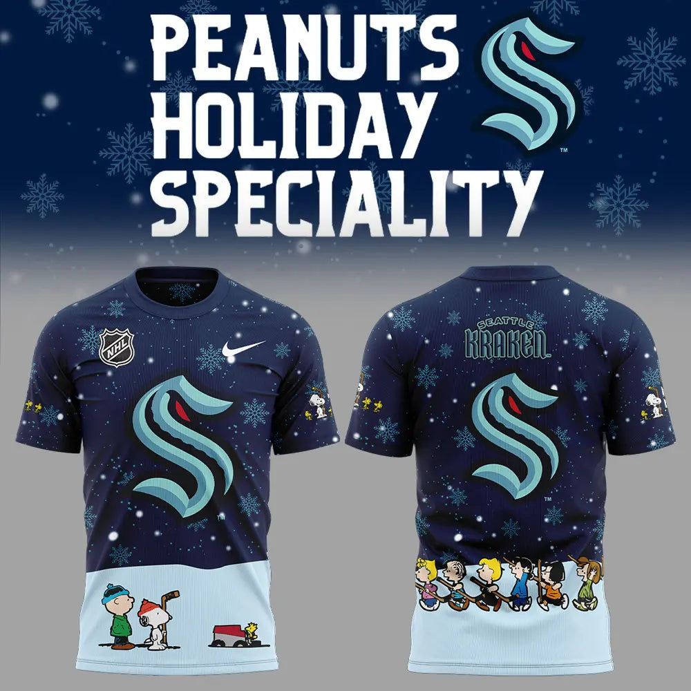 Seattle Kraken Peanuts & Snoopy Night Tshirt