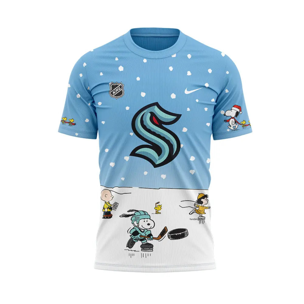 Seattle Kraken Peanuts & Snoopy Night Tshirt