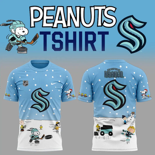 Seattle Kraken Peanuts & Snoopy Night Tshirt