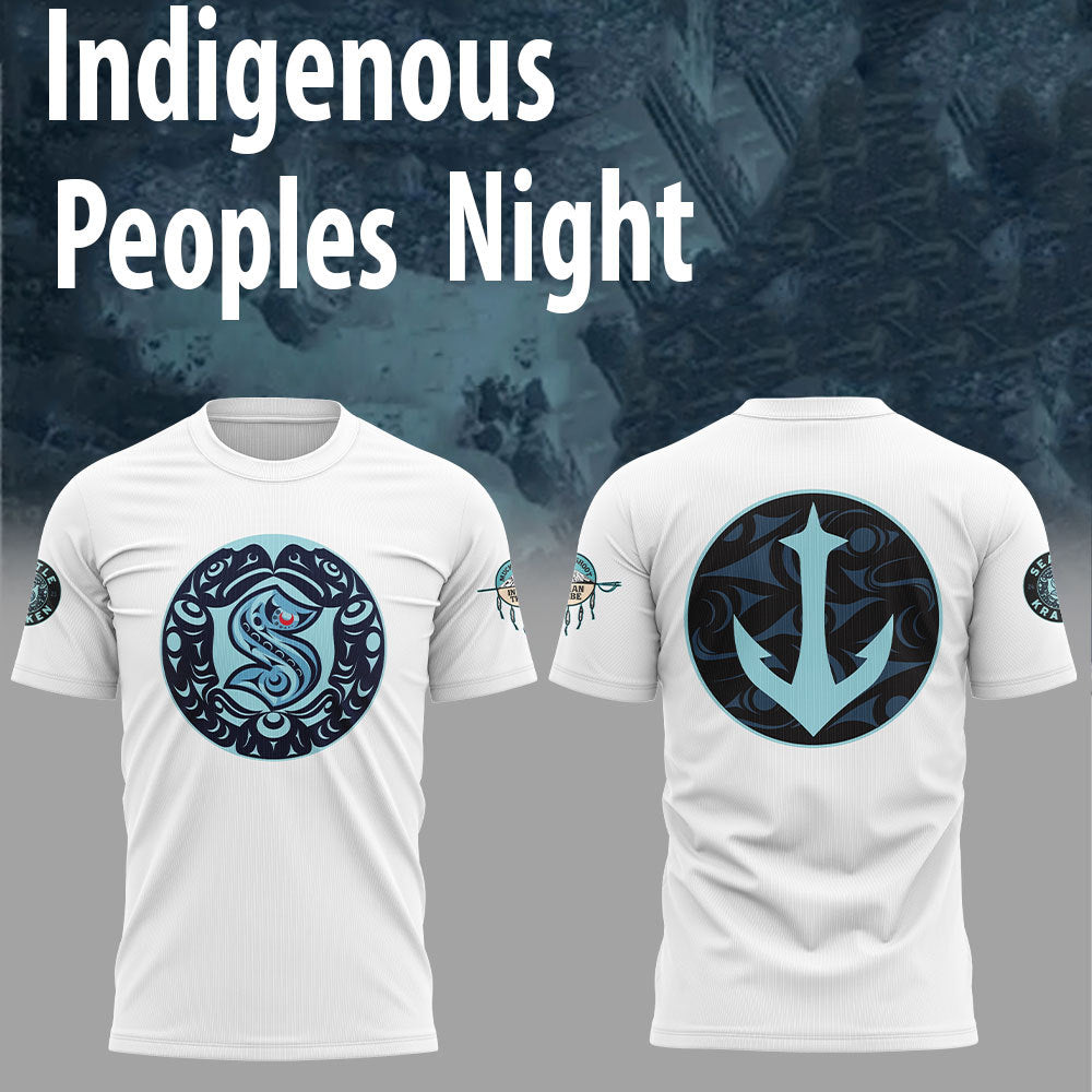 Limited Edition Seattle Kraken Indigenous Peoples Night Tshirt