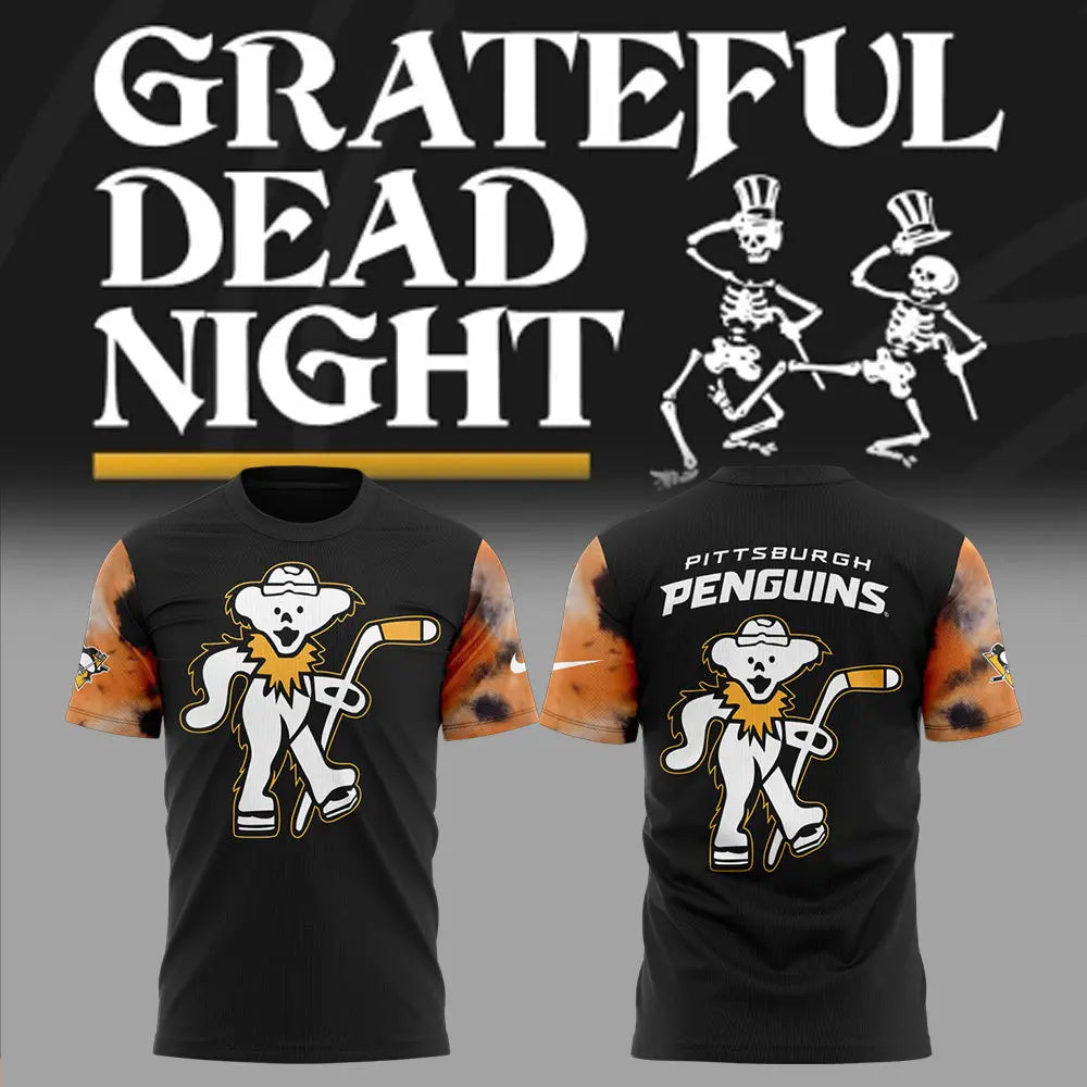 Limited Edition Pittsburgh Penguins Grateful Dead Night Tshirt