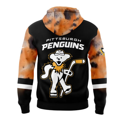 Limited Edition Pittsburgh Penguins Grateful Dead Night Black Hoodie