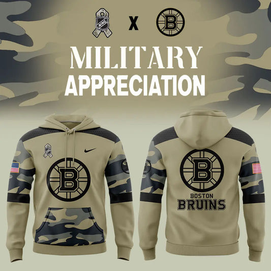 Limited Edition Boston Bruins Military Appreciation Hoodie