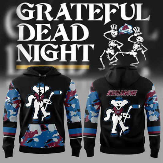 Limited Edition Colorado Avalanche Grateful Dead Night Hoodie