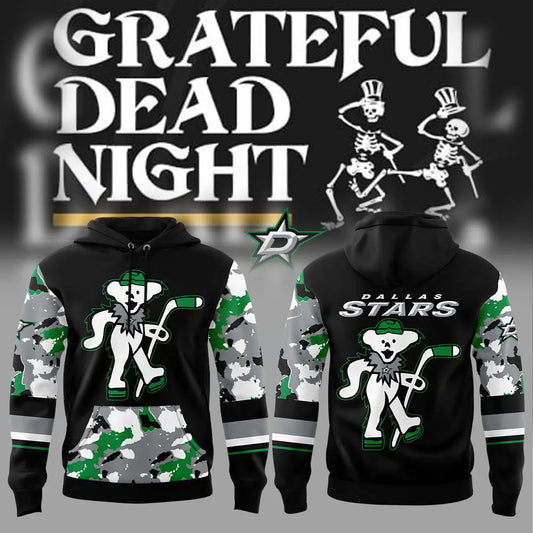 Limited Edition Dallas Stars Grateful Dead Night Hoodie