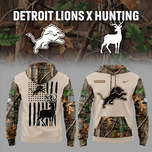 Limited Edition Detroit Lions x Hunting Hoodie