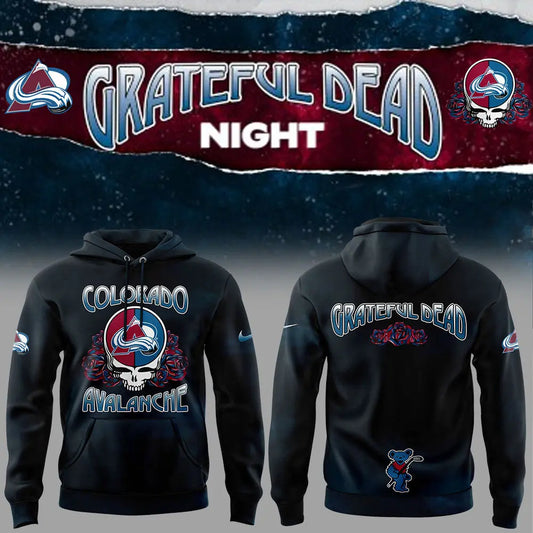 Limited Edition Colorado Avalanche Grateful Dead Night Hoodie