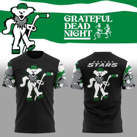 Limited Edition Dallas Stars Grateful Dead Night Tshirt