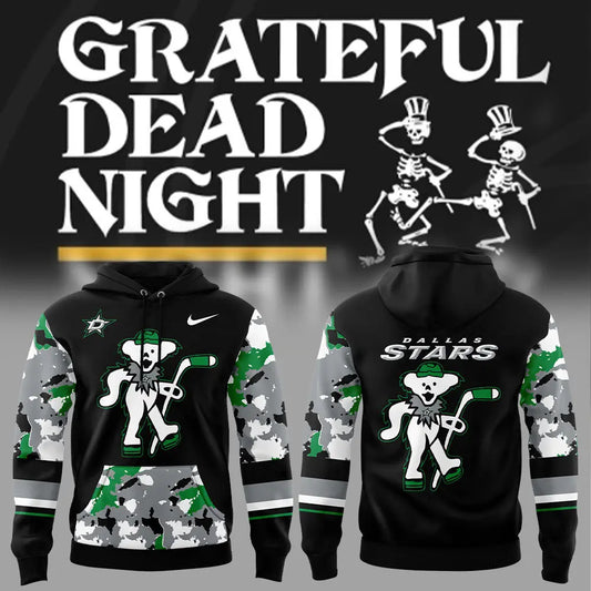 Limited Edition Dallas Stars Grateful Dead Night Hoodie