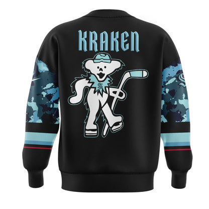 Limited Edition Seattle Kraken Grateful Dead Night Sweatshirt