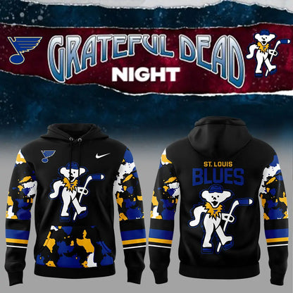 Limited Edition St. Louis Blues Grateful Dead Night Hoodie