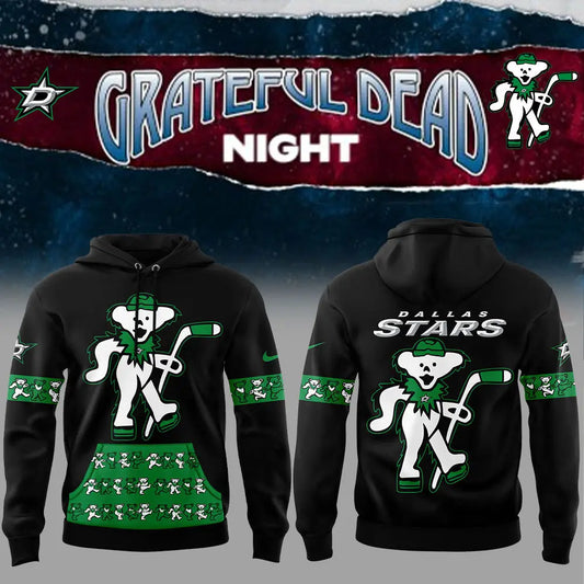 Limited Edition Dallas Stars Grateful Dead Night Hoodie