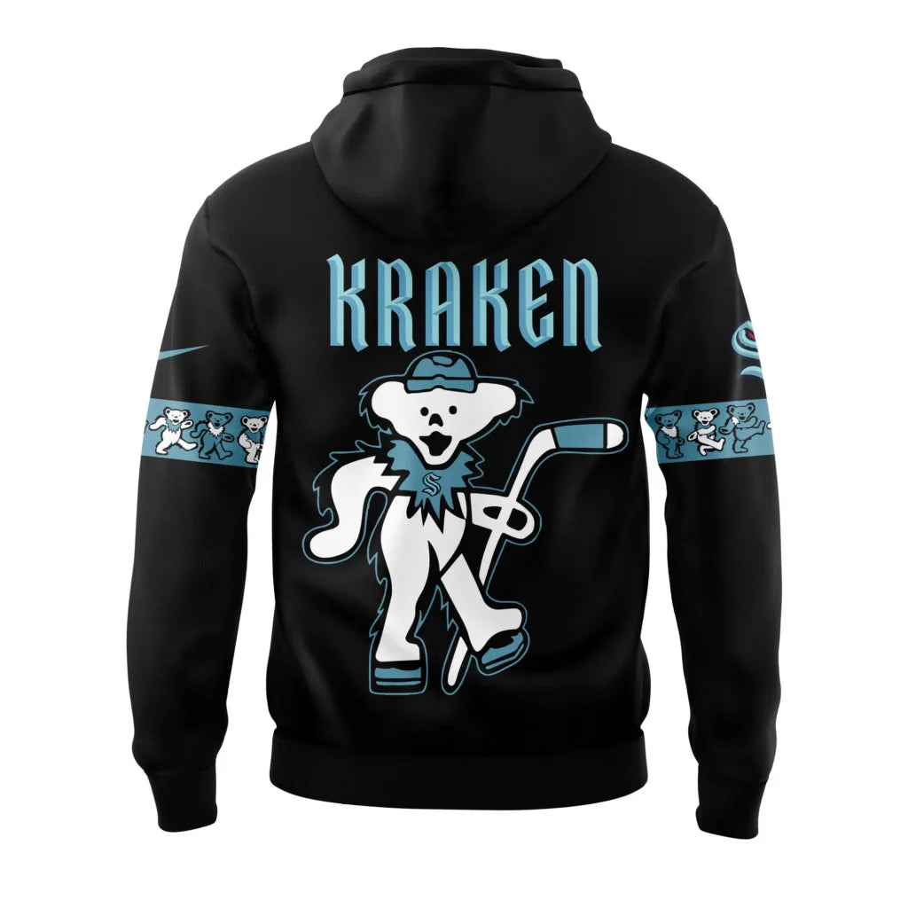 Limited Edition Seattle Kraken Grateful Dead Night Hoodie