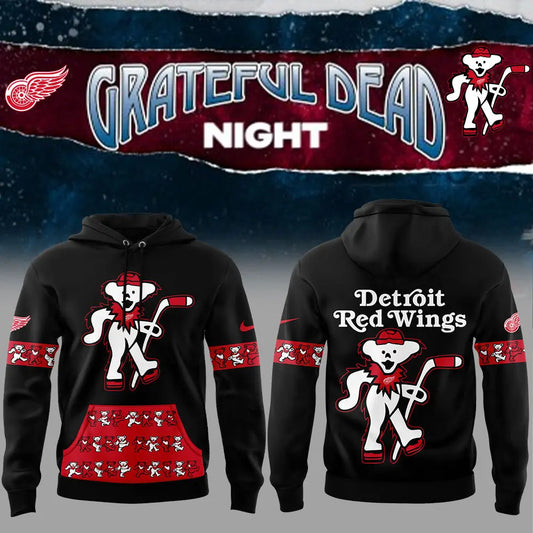 Limited Edition Detroit Red Wings Grateful Dead Night Hoodie