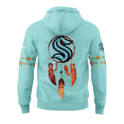 Limited Edition Seattle Kraken Native American Heritage Month Hoodie