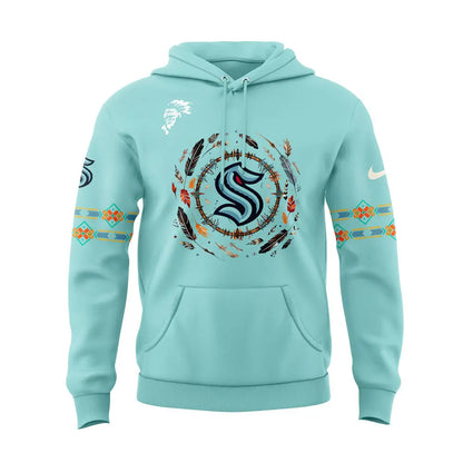 Limited Edition Seattle Kraken Native American Heritage Month Hoodie