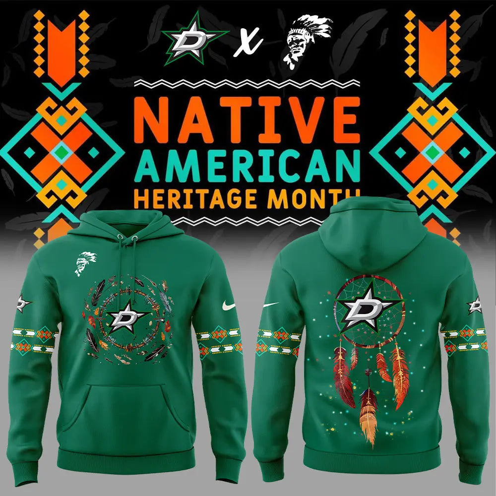 Limited Edition Dallas Stars Native American Heritage Month Hoodie