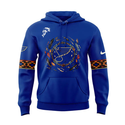 Limited Edition St. Louis Blues Native American Heritage Month Hoodie