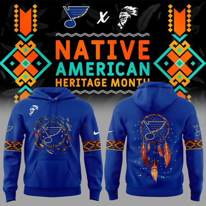 Limited Edition St. Louis Blues Native American Heritage Month Hoodie