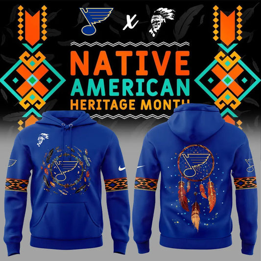 Limited Edition St. Louis Blues Native American Heritage Month Hoodie