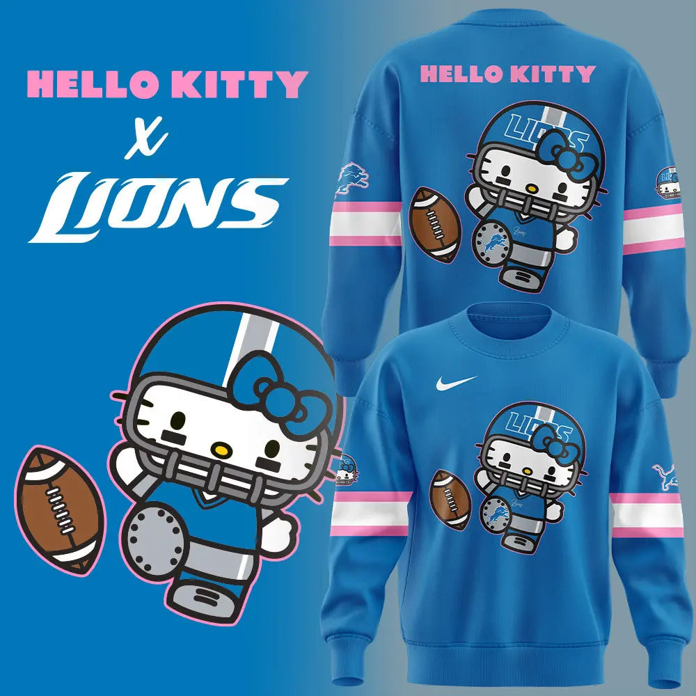 Limited Edition Detroit Lions x Hello Kitty Sweatshirt