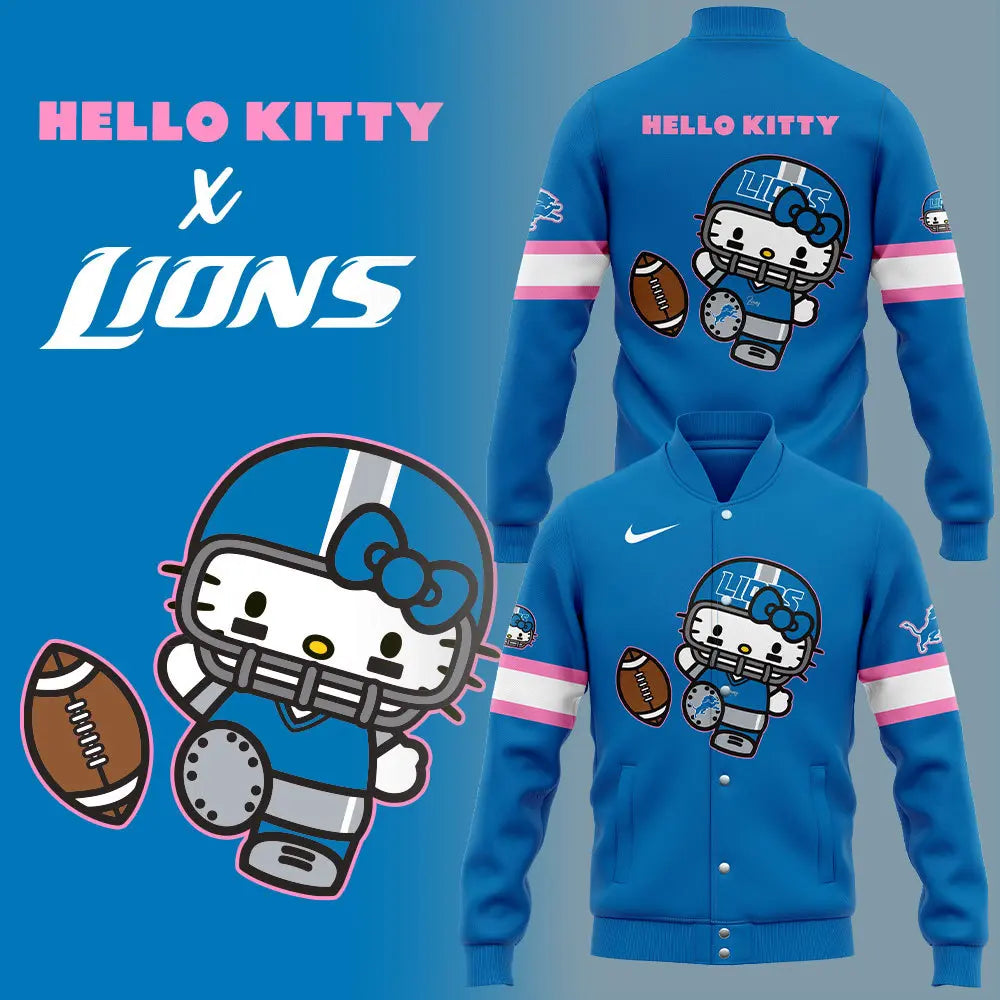 Limited Edition Detroit Lions x Hello Kitty Bomber Jacket