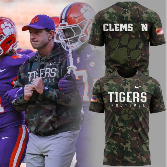 Special 2024 Military Appreciation Clemson Tigers Football Tee