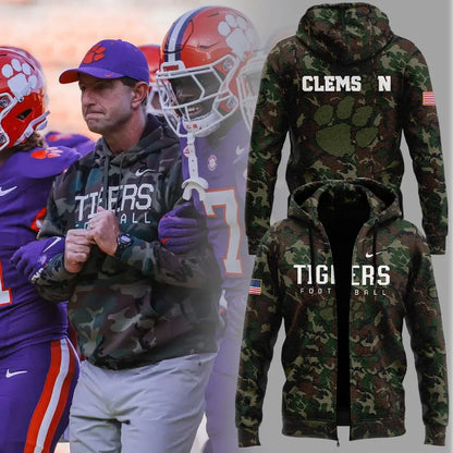 Special 2024 Military Appreciation Clemson Tigers Football Zip Hoodie