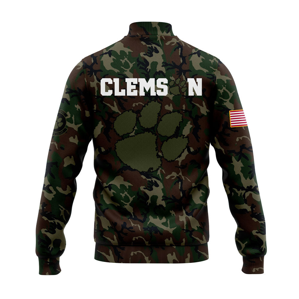 Clemson Football Coach ”Dabo Swinney” Camo Bomber Jacket