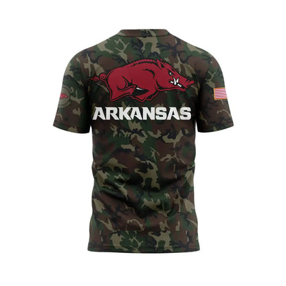 Arkansas Razorbacks Football Coach “Sam Pittman” Camo Tshirt