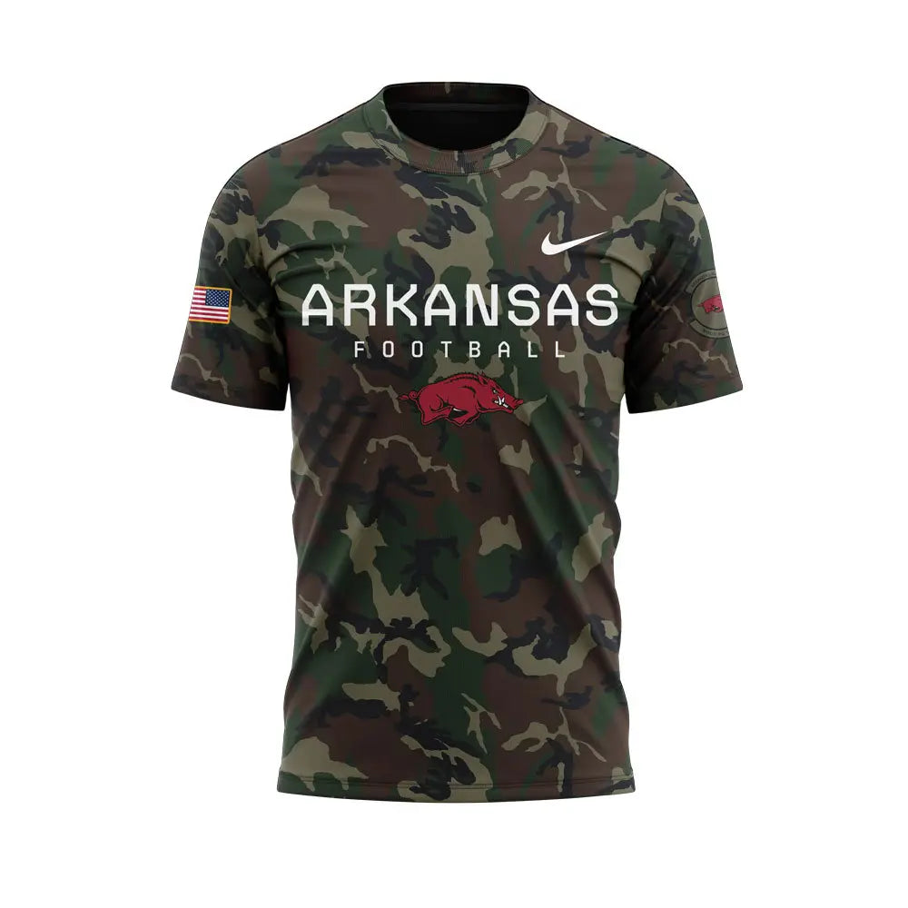 Arkansas Razorbacks Football Coach “Sam Pittman” Camo Tshirt