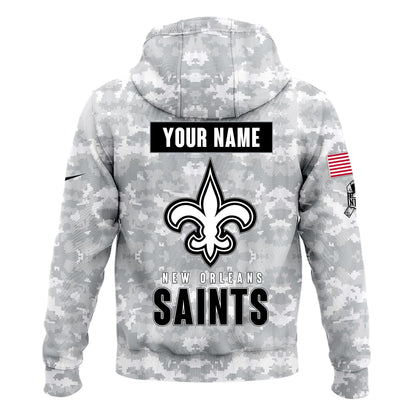 New Orleans Saints 2024 Salute to Service Club Limited Edition Camo Hoodie