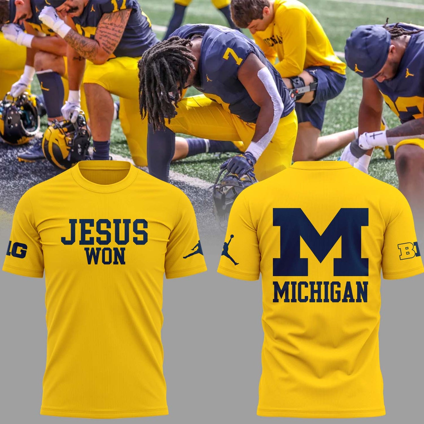 Limited Edition Michigan JESUS WON Yellow T-Shirt