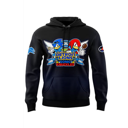 Detroit Lions Limited Edition Detroit Lions x Sonic And Knuckles Hoodie