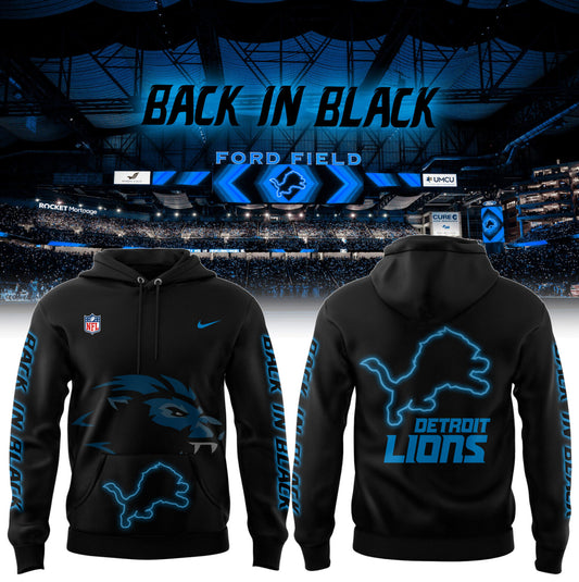 Detroit Lions 2024 Back In Black Gift For Fans Limited Edition Hoodie