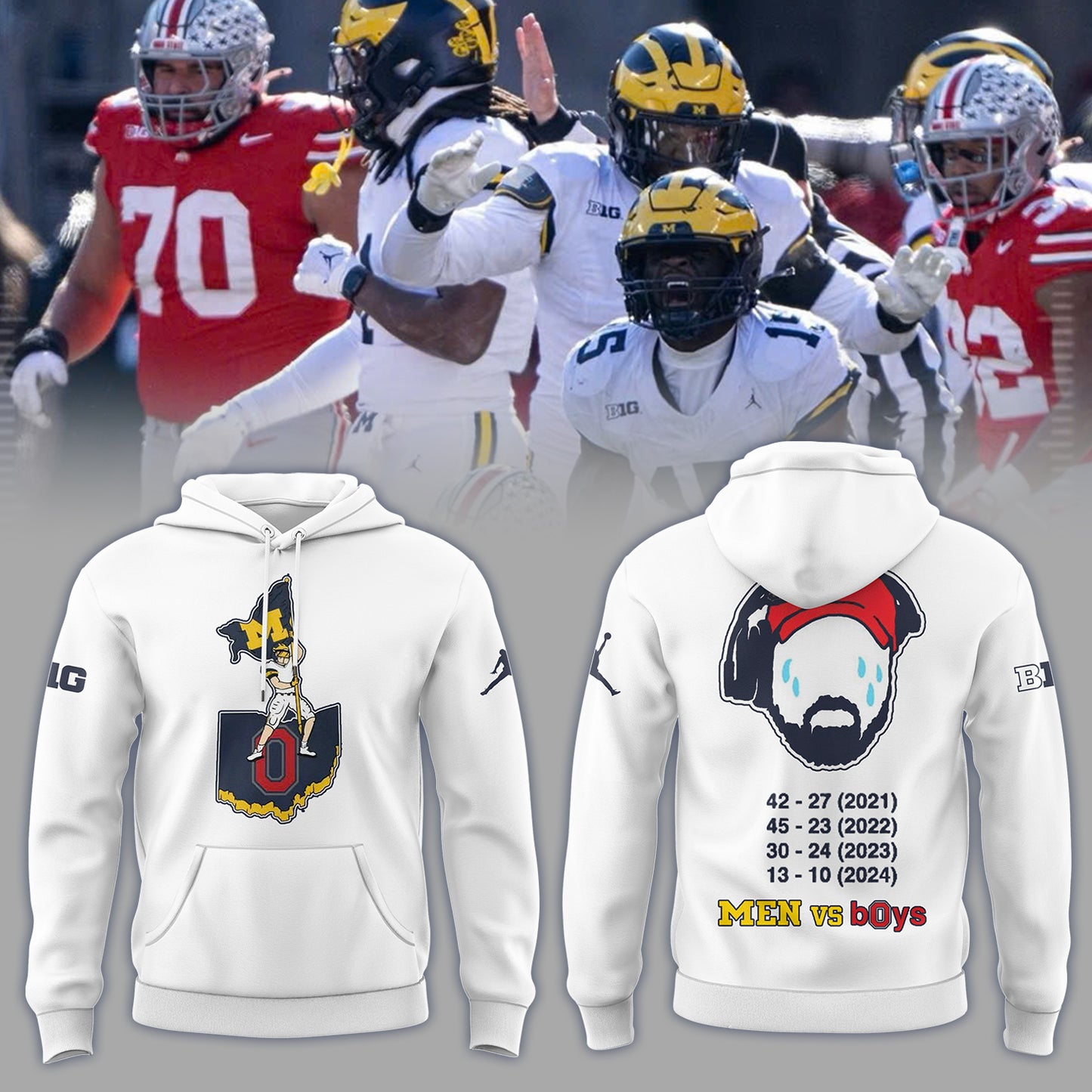 Limited Edition Michigan Wolverines “Men vs Boys” Hoodie 2024