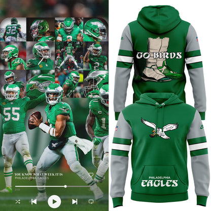 Philadelphia Eagles “Two Shoes” Throwback Hoodie 2024