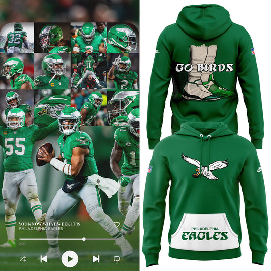 Philadelphia Eagles “Two Shoes” Throwback Hoodie 2024