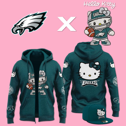 Philadelphia Eagles x Hello Kitty Zip Hoodie 2024