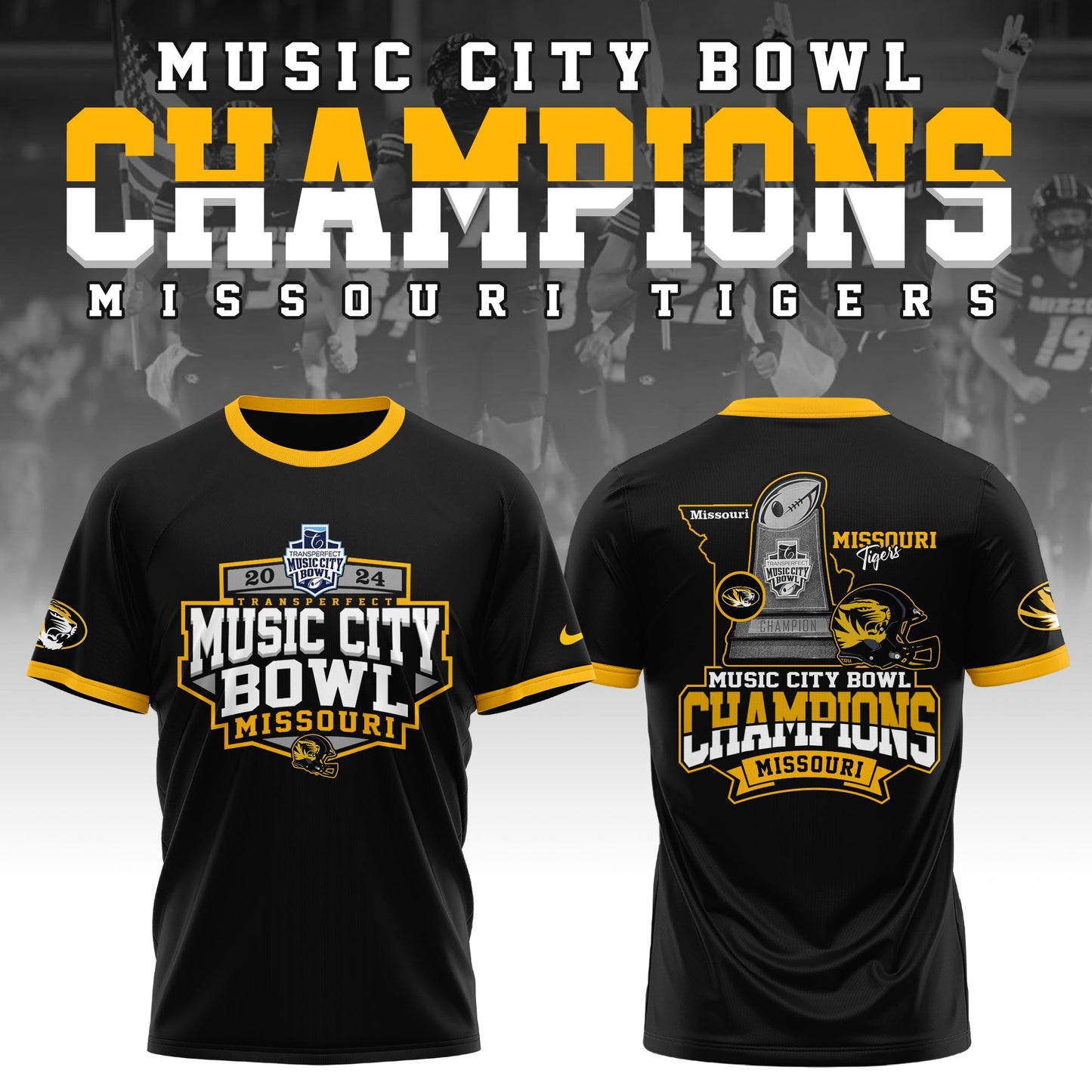 Missouri Tigers NCAA Music City Bowl Champions Limited Edition Tshirt 2025