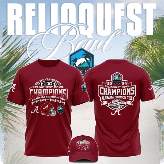 Alabama Crimson Tide NCAA ReliaQuest Bowl Champions Limited Edition T.Shirts