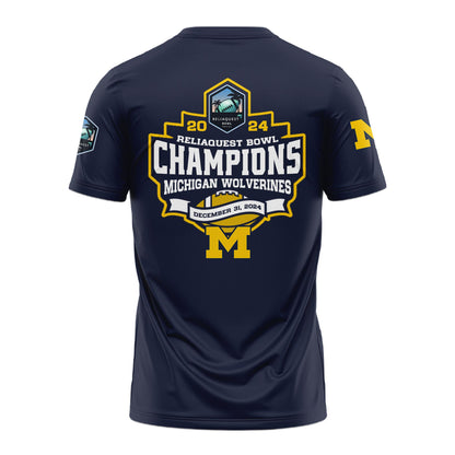 Michigan Wolverines NCAA ReliaQuest Bowl Champions Limited Edition Tshirt