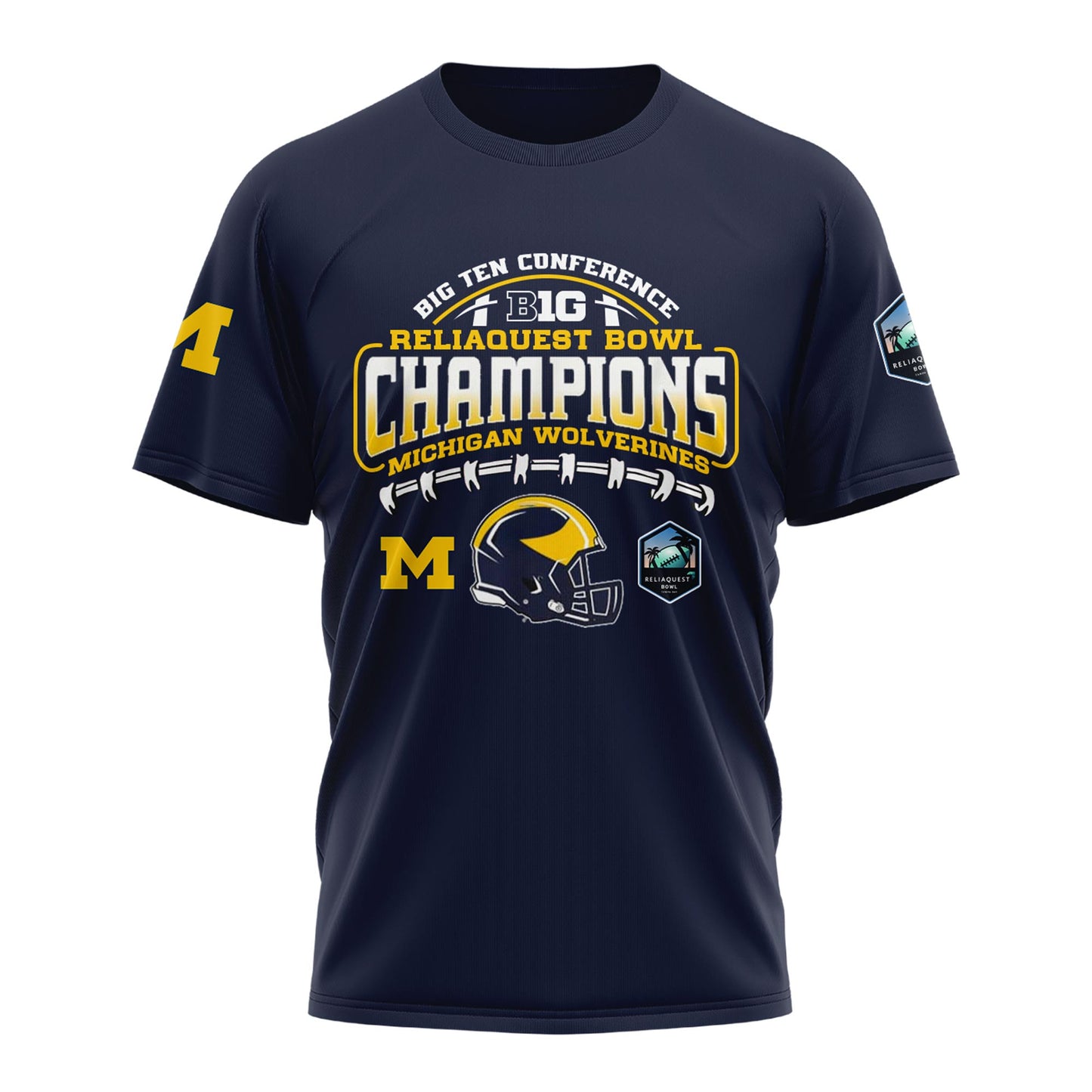 Michigan Wolverines NCAA ReliaQuest Bowl Champions Limited Edition Tshirt