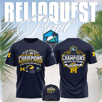 Michigan Wolverines NCAA ReliaQuest Bowl Champions Limited Edition Tshirt