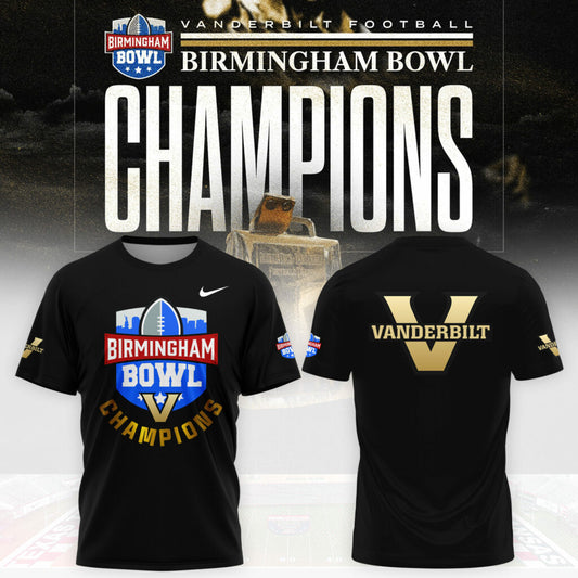 Vanderbilt Football Birmingham Bowl Champions Limited T-Shirt