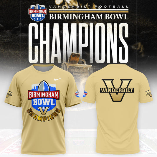 Vanderbilt Football Birmingham Bowl Champions Limited T-Shirt