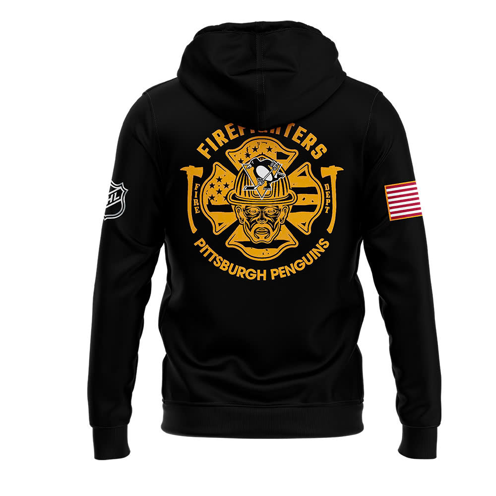 Pittsburgh Penguins x 2024 Firefighter Appreciation Night Premium Limited Pullover Zip Hoodie